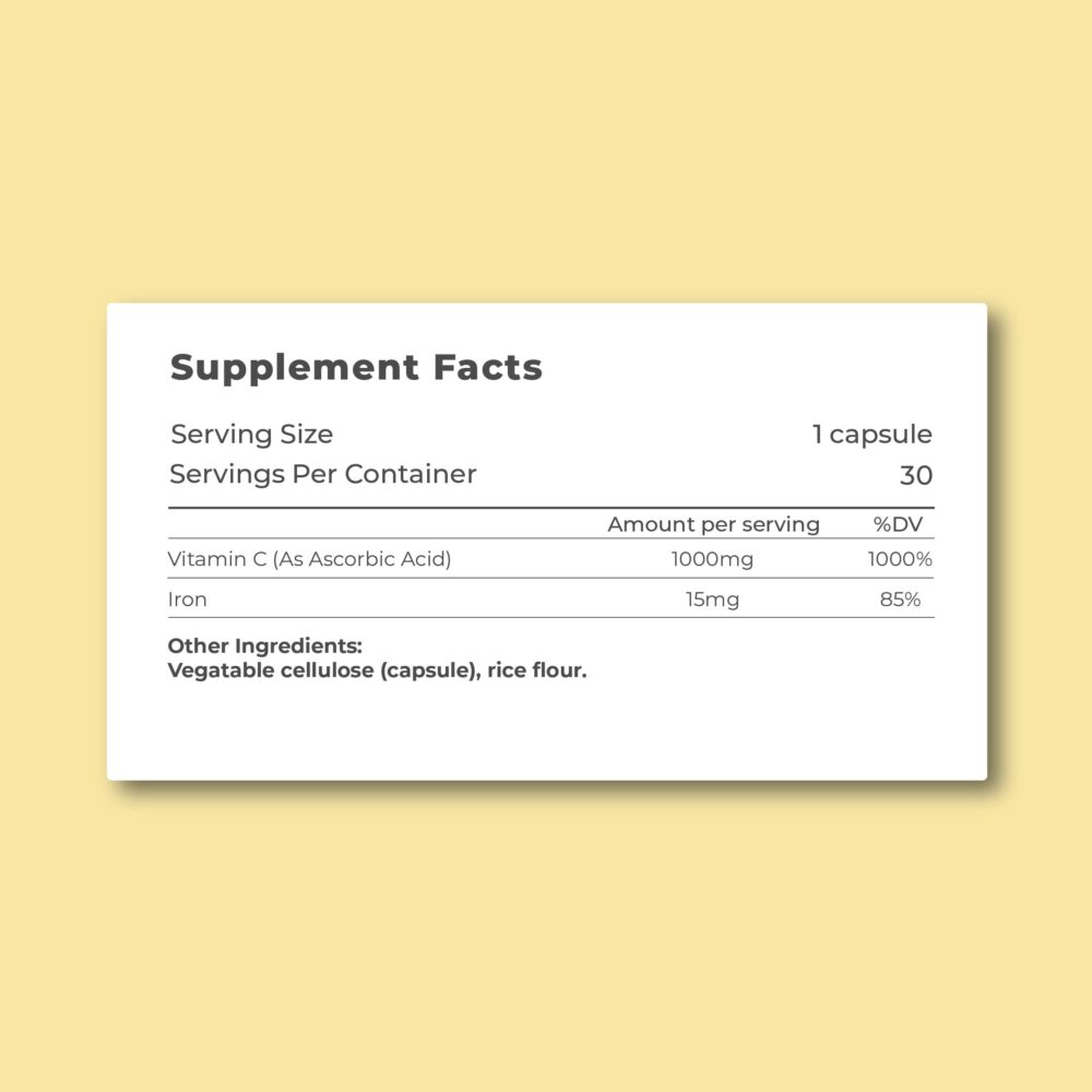 Lipovon C Products Nutrition Facts